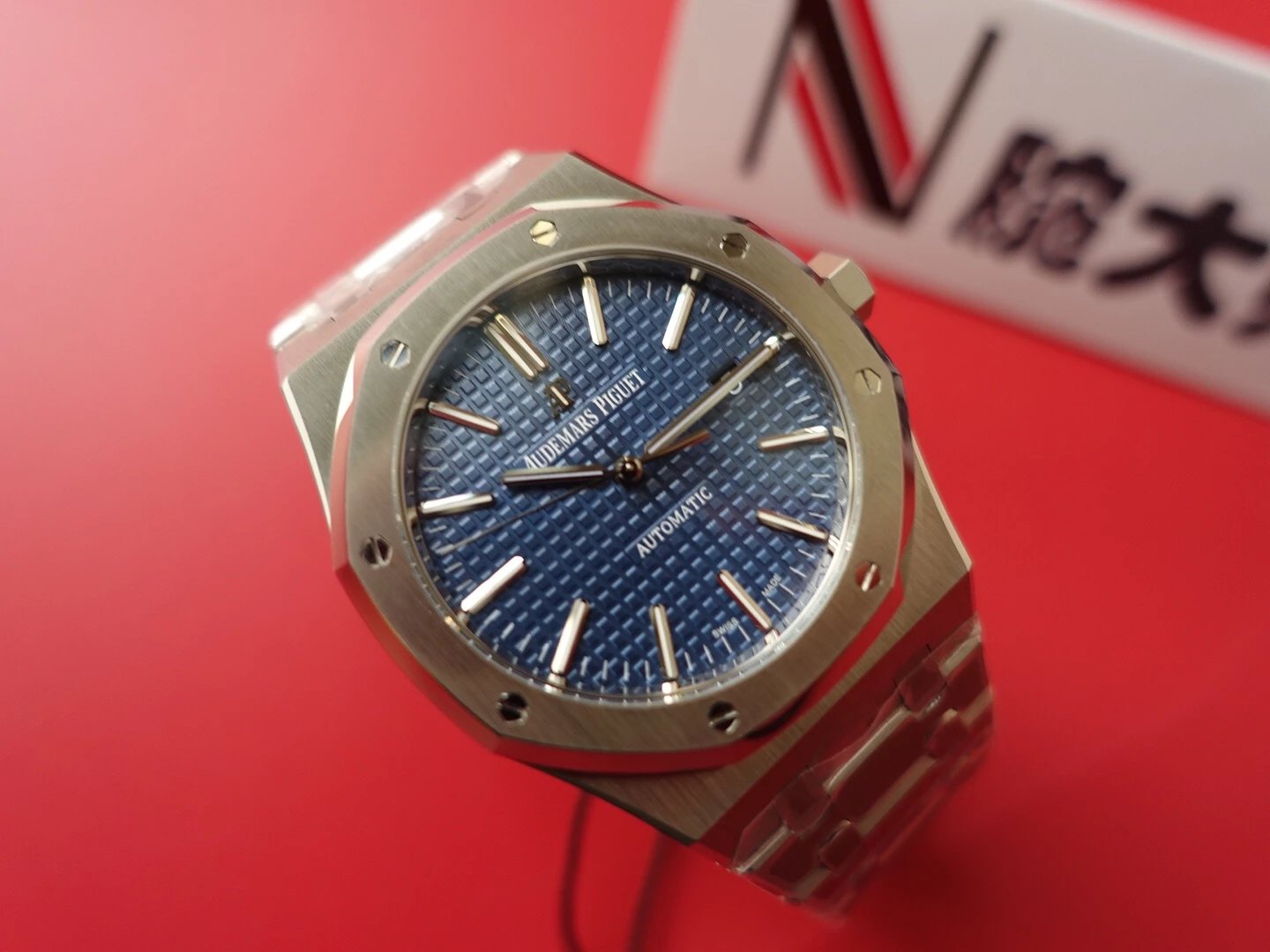 ZF廠愛彼皇家橡樹15400藍盤鋼帶男士機械手錶 CAL.3120一體機-精仿愛彼