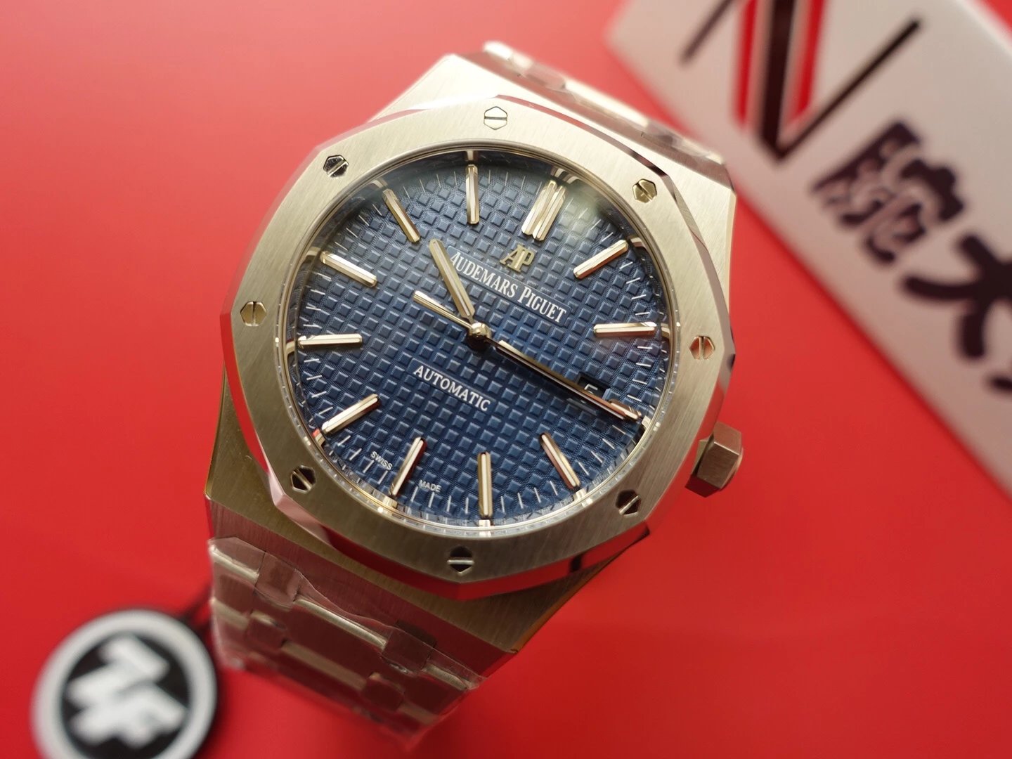 ZF廠愛彼皇家橡樹15400藍盤鋼帶男士機械手錶 CAL.3120一體機-精仿愛彼