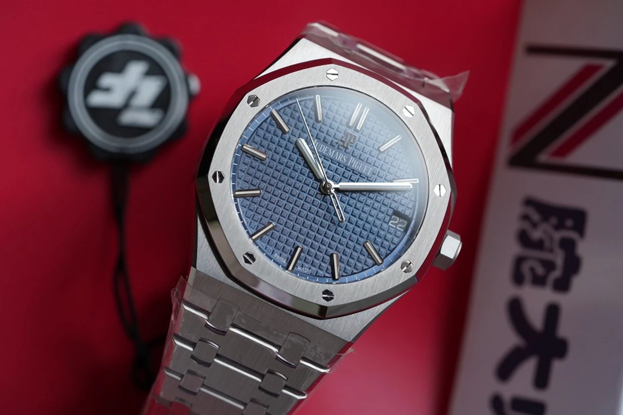 ZF廠愛彼皇家橡樹15500藍盤鋼帶男士機械手錶 V2升級版-精仿愛彼