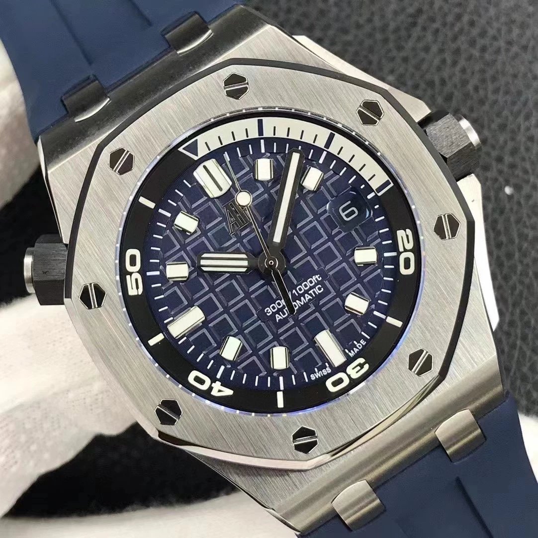 BF廠愛彼皇家橡樹離岸型15720新款 藍色膠帶男士機械手錶-精仿愛彼