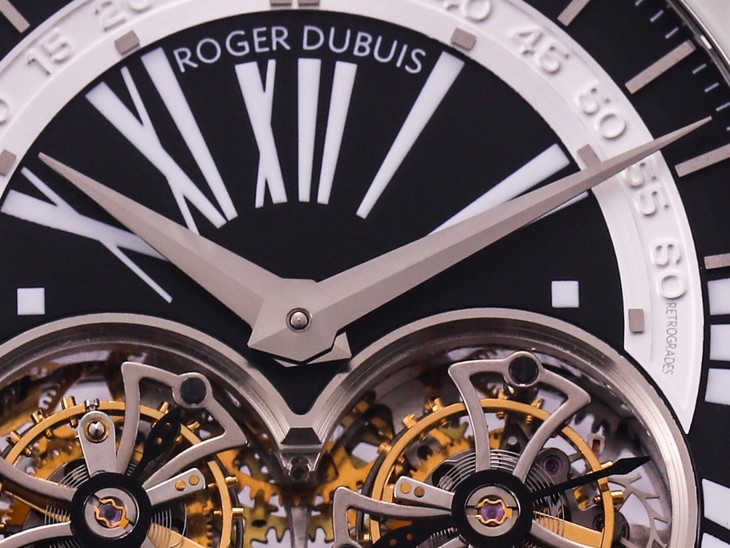 真陀飛輪穩定運行 史上價值最高JB羅傑杜比王者繫列雙飛行陀飛輪 搭載兩顆飛的復刻手錶 男士腕錶￥7880-精仿羅傑杜彼