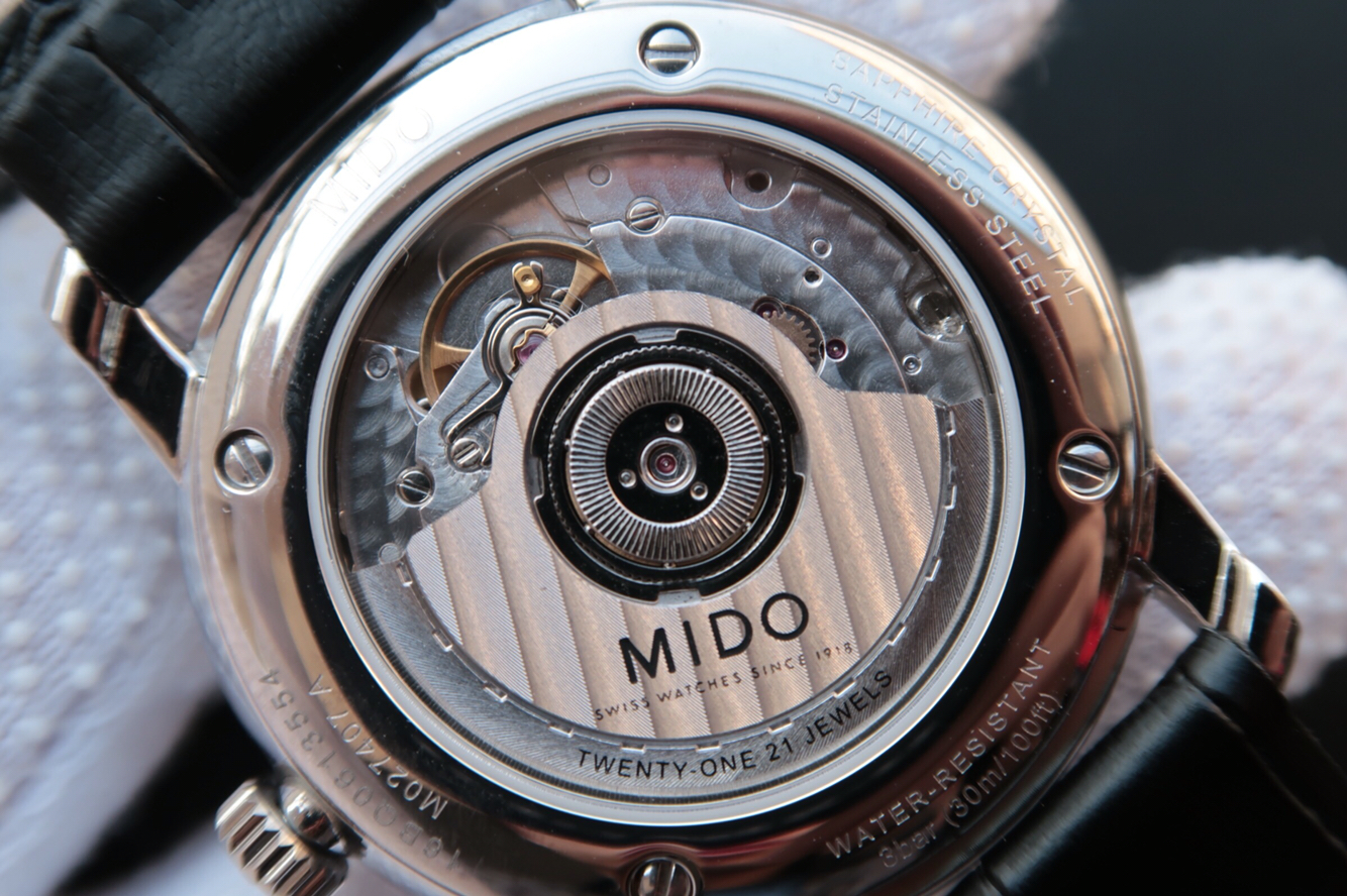 TW廠MIDO美度M027.407.16.010.00貝倫賽麗典藏繫列男士機械手錶 經典大方￥2880-精仿美度